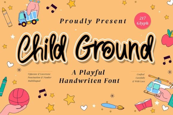 Child Ground Font: A Playful Script for Editorial Design