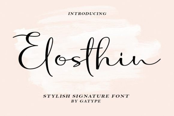 Elosthin: A Sweet Script Typeface for Editorial Design