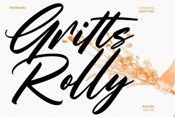 Gritts Rolly: The Signature Script Font for Bold Branding