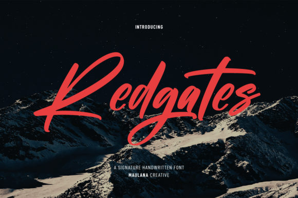 Redgates: A Paint-Brushed Script Font for Makers