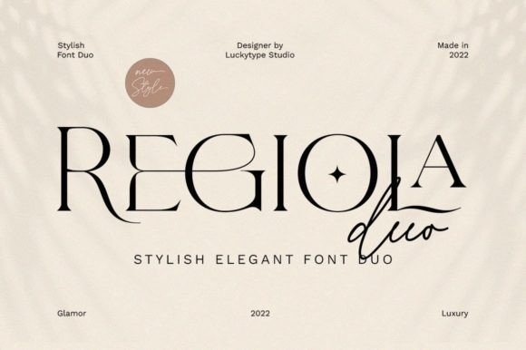 Regiola Font Duo: Elegant Serif and Script for Crafts
