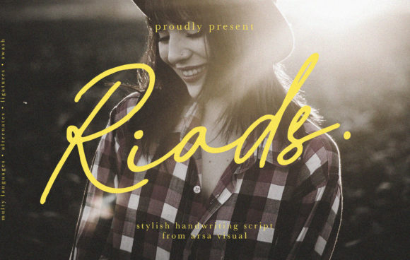 Riads: A Delicate Script Font for Editorial Design