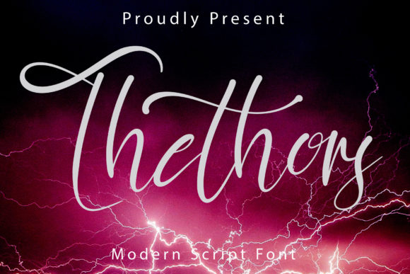 Thethors: A Free-Flowing Script Font for Editorial Design