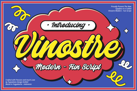 Vinostre: A Playful Script Font for Makers