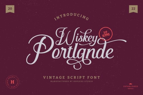 Wiskey Portlande: A Vintage Script Font for Makers